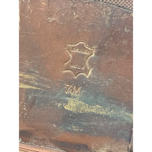 Tory Burch Brown Leather Tall Riding Women’s Boots Shoes Size 7 logo accent - Picture 8 of 12